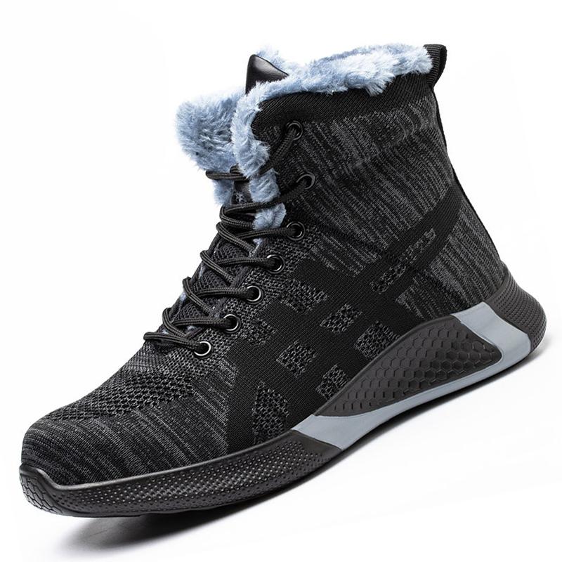 Fashion Steel Toe Work Safety Boots Men Indestructible Boots Punctu-proof Safety Shoes Men Work Sneakers Lightweight Security Work Shoes