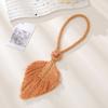 No Drill Curtain Holder Braided Leaf Tieback Boho Cotton Rope Holder