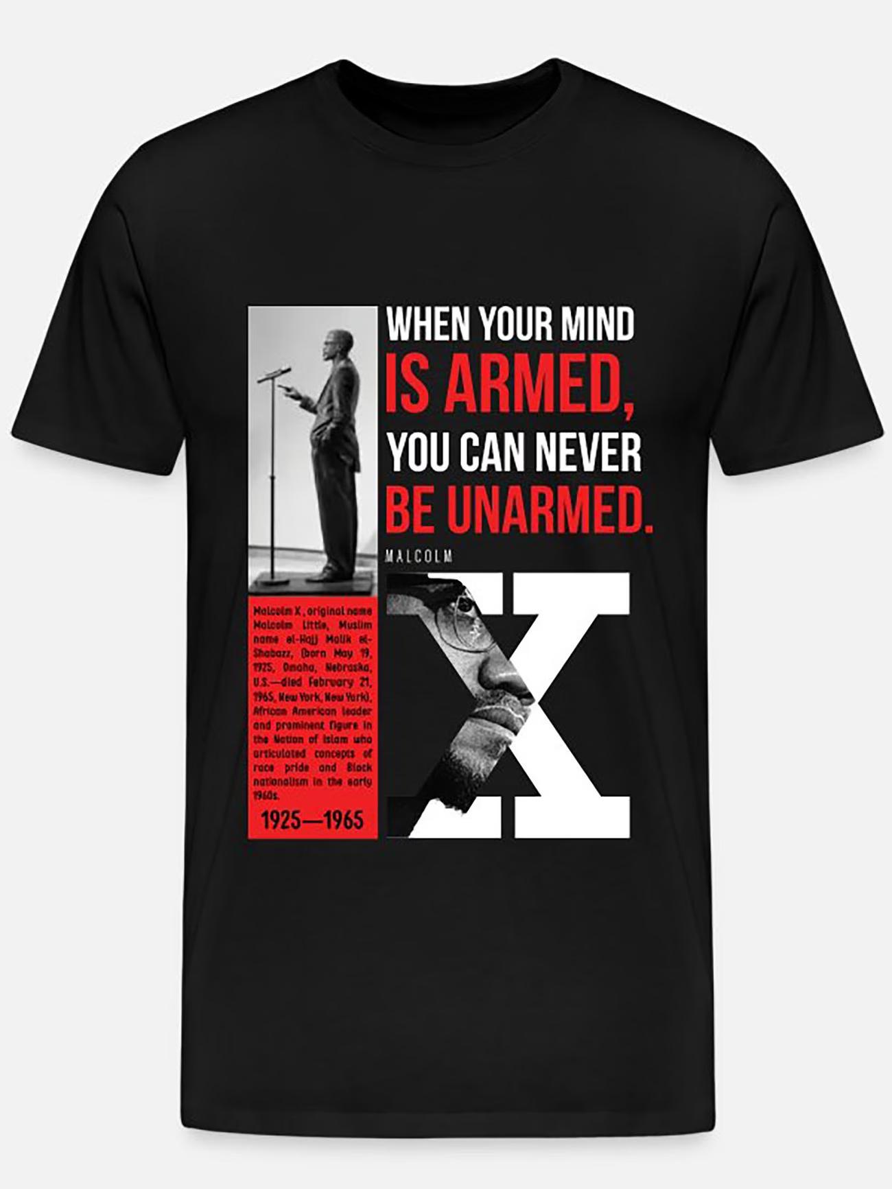 

Vintage Funny Malcolm X Quote Graphic Y2K Retro T Shirt Womens Unisex Cotton Tee Summer Spring Oversized Novelty Streetwear Loose S