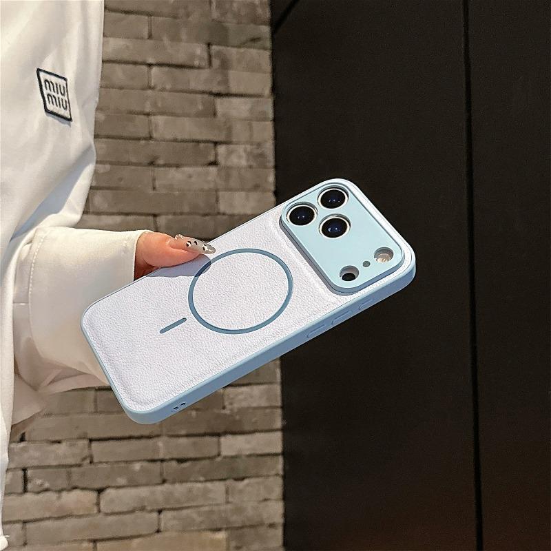 Ultra Thin Leather Case for Iphone 17 Pro Max 17 Air Magsafe Magnetic Matte Phone Cover for IPhone 17 16 14 15 13 12 11 Pro Plus