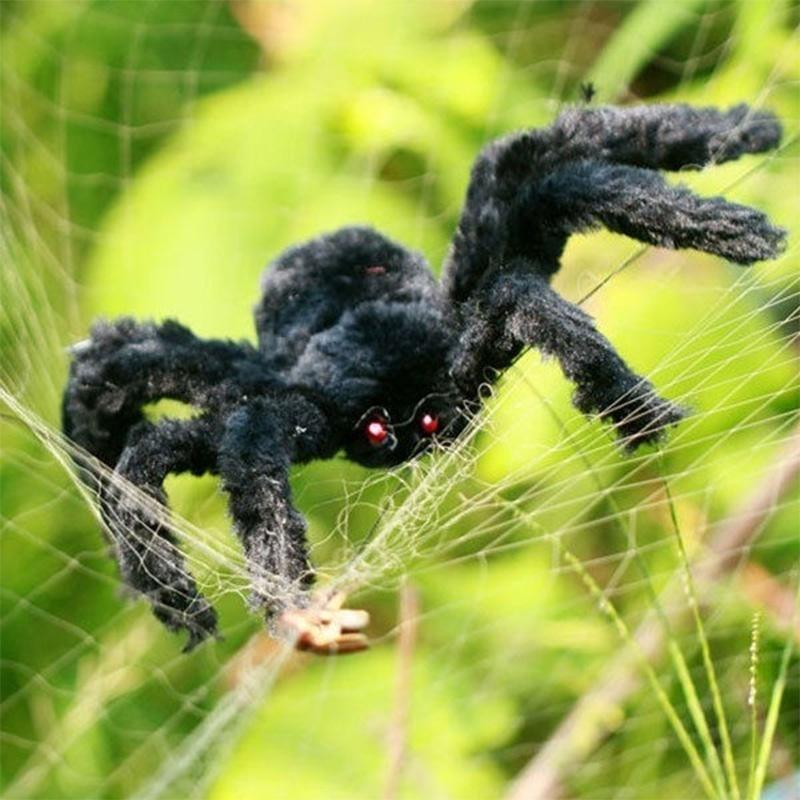 Araña Negra Artificial Decoración de Banquete de Festival de Fiesta de Terror de Halloween