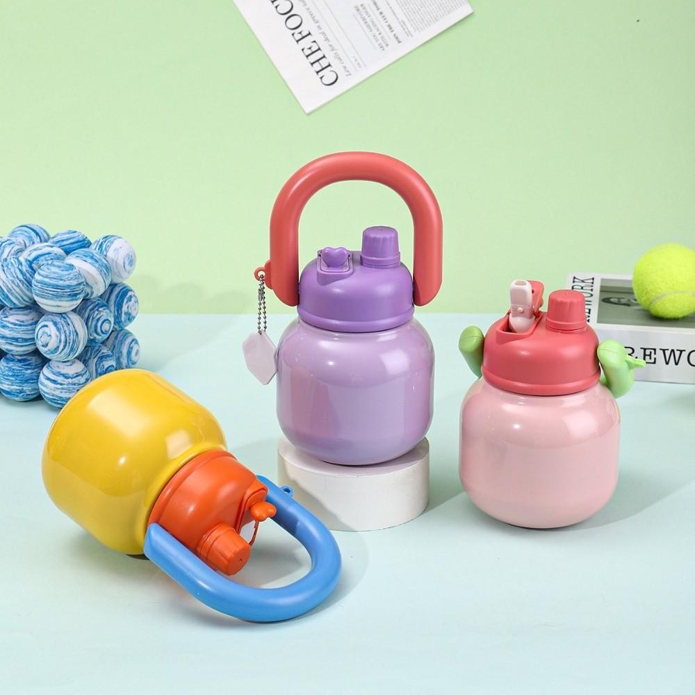Leak-proof Thermal Cup 650ml Student Straw Cup Cute Vacuum Flask
