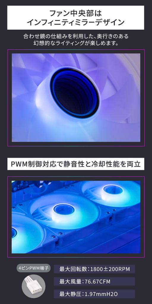 Owltech Single PC Case Fan with Built-in ARGB LED, Addressable RGB, Daisy Chain, PWM, Quiet Cooling, Black, OWL-FS1225ARGB-BK