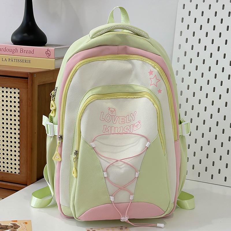 Children's Schoolbags, Primary School Students, Girls, Junior High School Students, High-value Color Matching Backpacks, Fashionable Backpacks