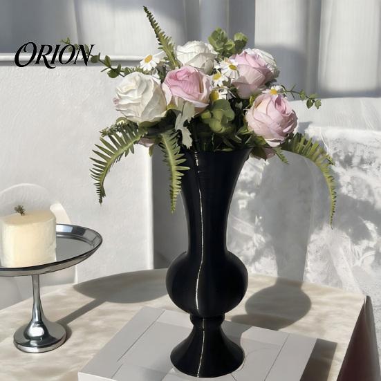Blumentöpfe für Fensterbank Retro Gebogen Dekorativer Blumenvasen, 3D Gedruckt Ausgestellter Hals Künstlicher Halter Minimalistischer Tischplatten Blumengefäß