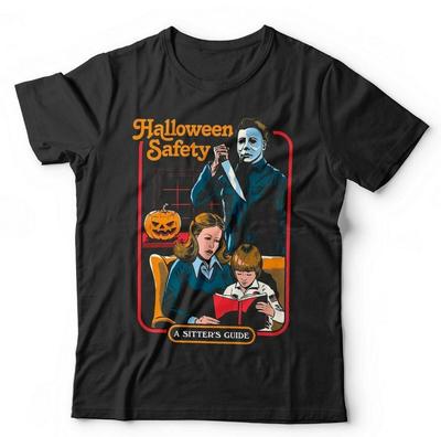 Halloween T-Shirt Halloween Sicherheit Unisex Lustige Parodie Myers Slasher Horror