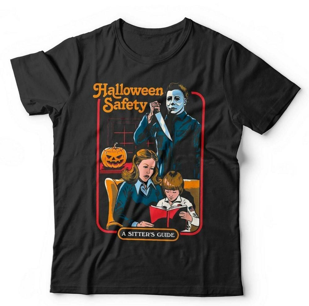 Halloween Tshirt Halloween Safety Unisex Funny Parody Myers Slasher Horror