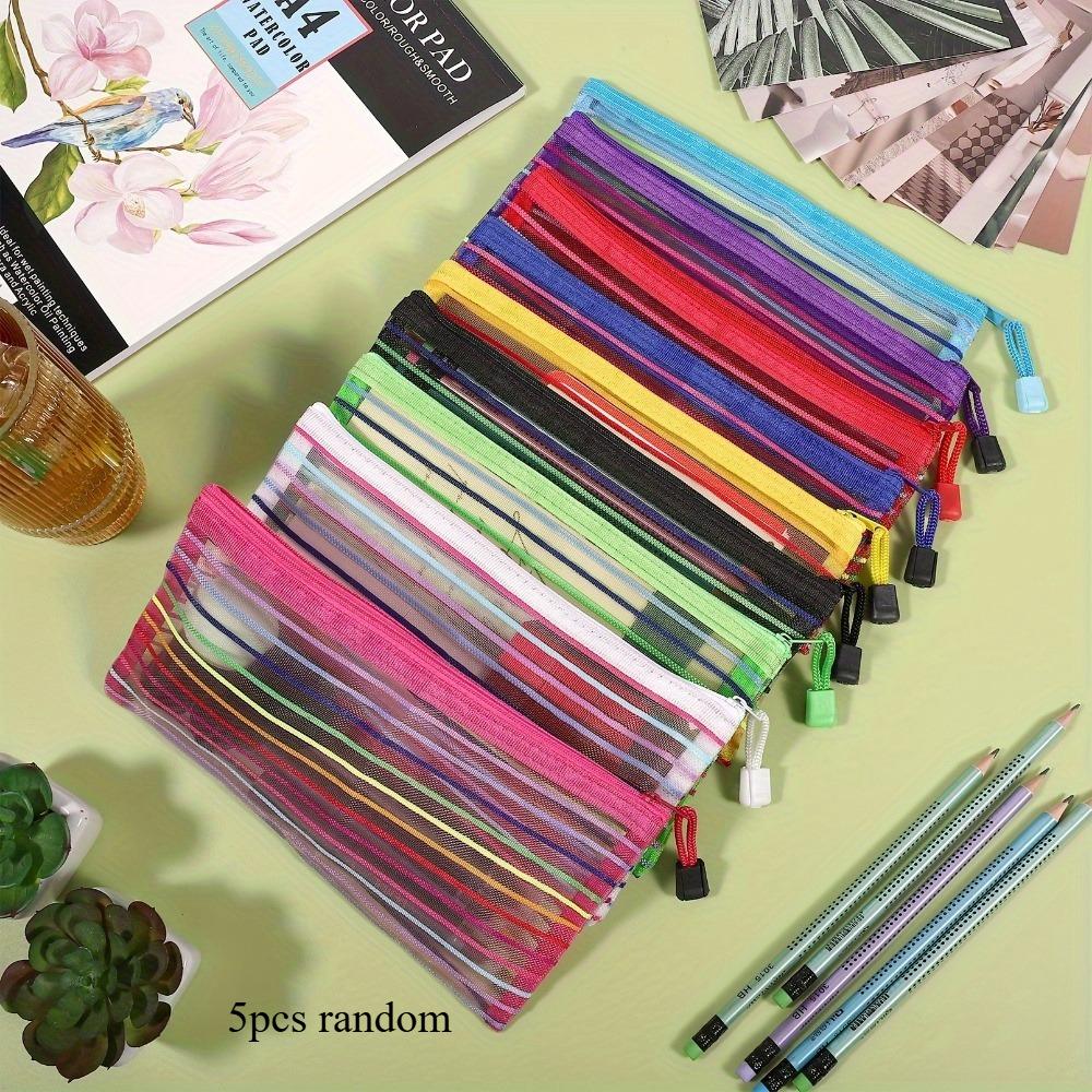 105pcs Mesh Zipper Pouches - Versatile Travel Office Storage Bags Mesh Zipper Pouches with Drawstring Closure Makeup Mesh 1689₽