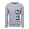 ICON Europe Men's Cotton Terry Round Neck Hoodie – Trendy Letter Print, Casual Loose Fit for Spring & Autumn
