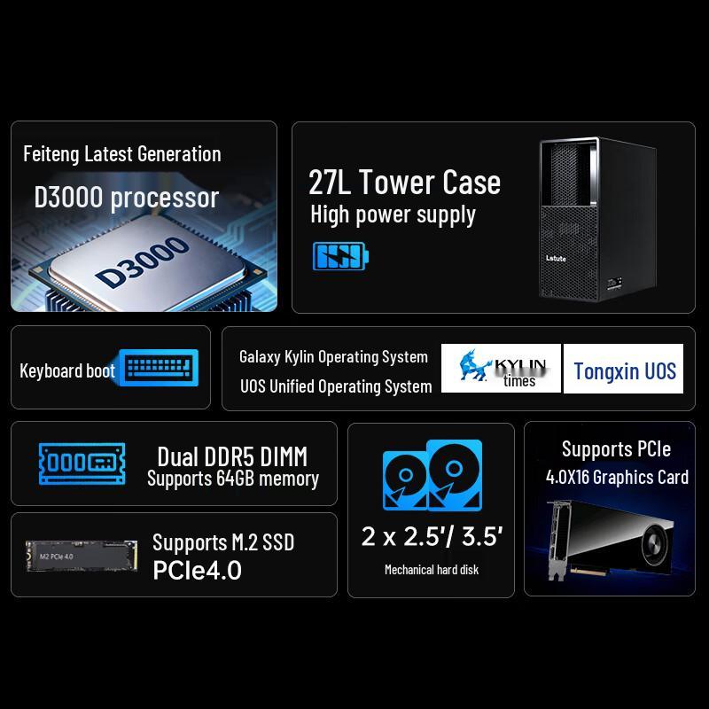 Lenovo Kaitian M740J-92f Xinchuang Desktop PC (CN version)