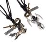 Horse Pendant Skull Necklace Antique Necklace Leather Necklace