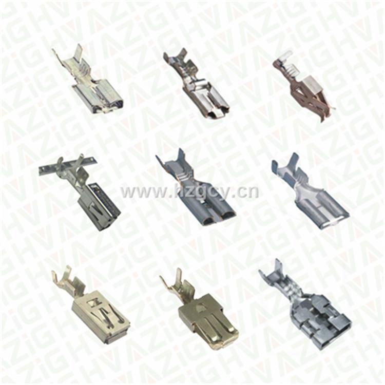 DJ627-4.8*0.8B Automobile Connector 187 Spring Crimp Terminal 4.8 Series Car Harness Wiring Stamping Brass Tin Plating Terminals
