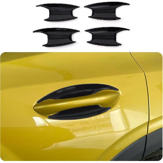 Car Accessories Fit for Chevrolet TRAX 2024 2025 2026 Exterior Door Handle Bowl Cover Trims (Glossy Black) 4PCS ABS Glossy Black
