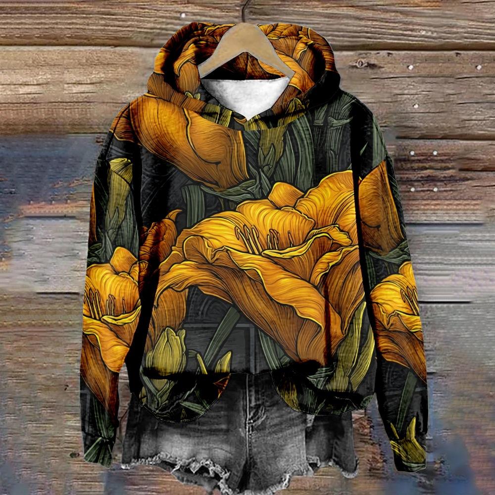 Fashion Flower Hoodies Floral 3D Print Women Men Hooded Sweatshirts Streetwear Oversized Pullover Hoodie Tops Female Clothing