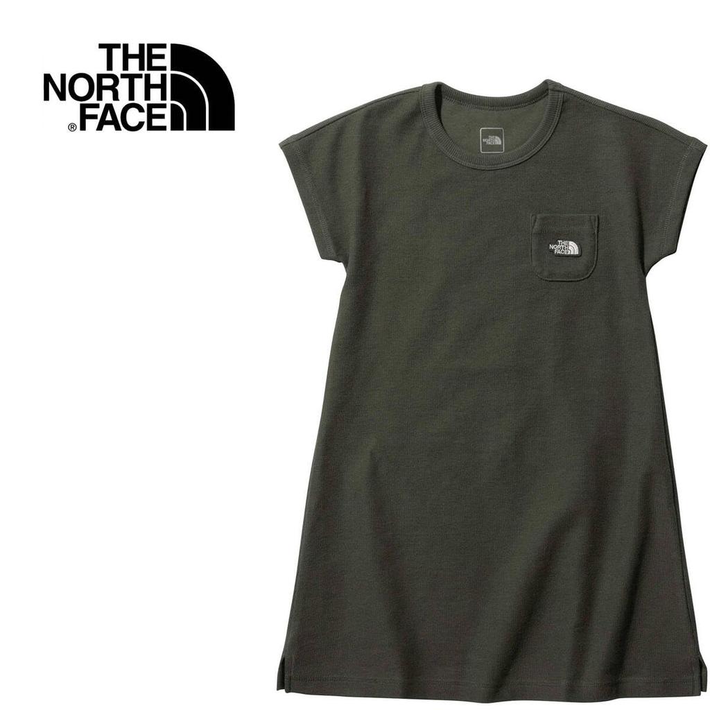 The North Face Short Sleeve Latch Pile Organic New Size 140 Girls' Dress, Sweat-Wicking, Cotton, Taupe,