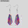 2D Flat New Acrylic Ghost Earrings Charms Halloween Drop Dangle Earrings For Women