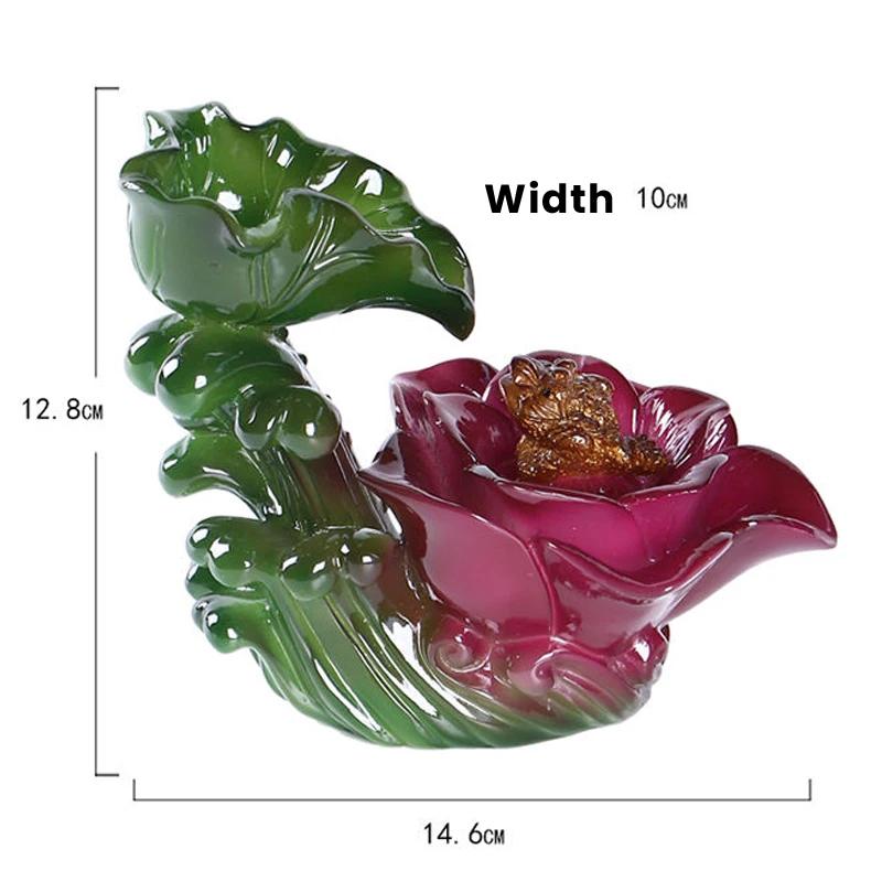 

Zhaocai-Color Changing Lotus Tea Pets, Resin Small Ornament, Creative Mini Kung Fu Tea Set Accessories, Boutique Decoration, 1Pc