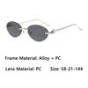 Xiaomi Women Rimless Oval Sunglasses UV400 Silver Alloy Temples Multi Color Vintage Daily Fashion Shades