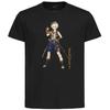 Unisex T-shirt Black T-Shirt - Black Jersey - Genshin Impact - Bennet-