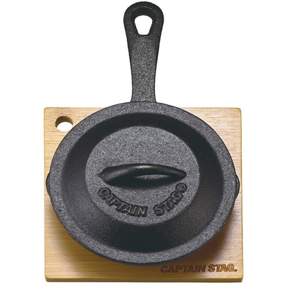 Captain Stag Skillet Bamboo Plate Square Ug 3097