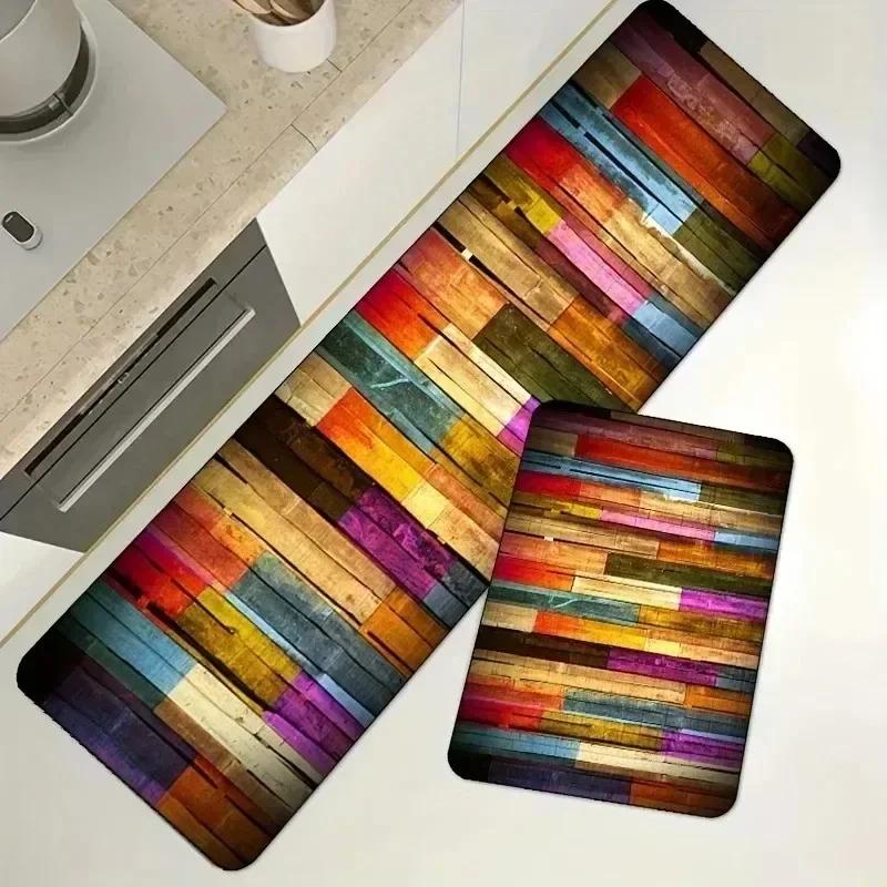 1 STK Blumen Willkommen Muster Fußmatten Küchenteppiche Rutschfest Pop Design Badezimmerteppiche Badematte Teppich für Zuhause Spüle Wäsche Dekor