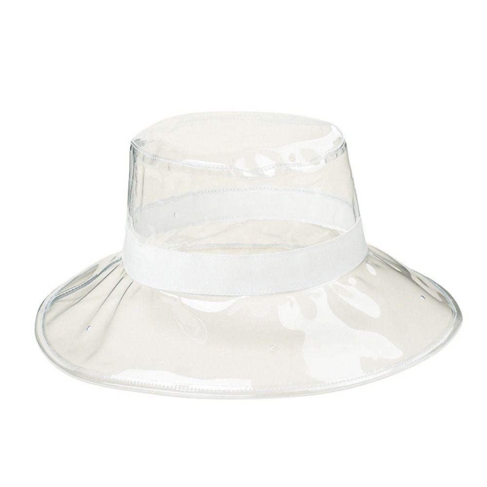 Waterproof Transparent Fisherman Hat Pvc Sun Cap Clear Bucket Hat  Vacation