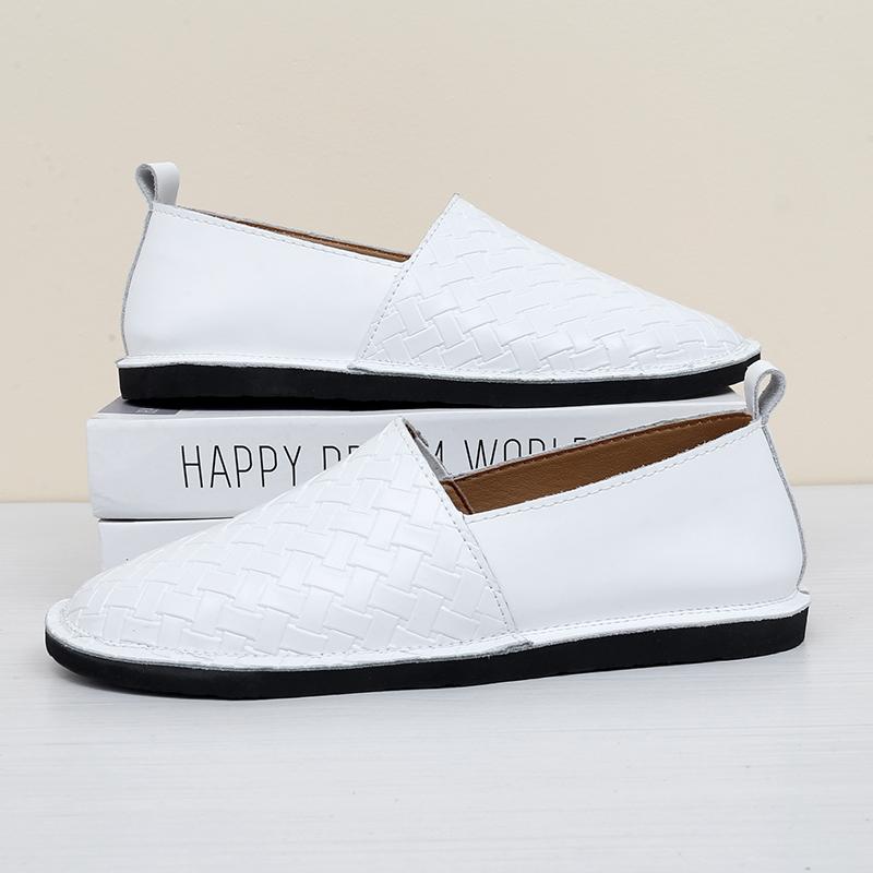 High Quality Genuine Leather Casual Shoes Light Non-slip Men's Driving Shoes Slip On Flats Handmade Elegantes Loafers Moccasins