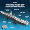3987Pcs U Shaped Submarine Building Blocks Undersea Ship Model Bricks With Base Bracket Desktop Deco Kids Diy Toys Holiday Gifts