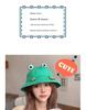 Japanese Style Cute Frog Fisherman Bucket Hat - Large Head Summer Sun Protection