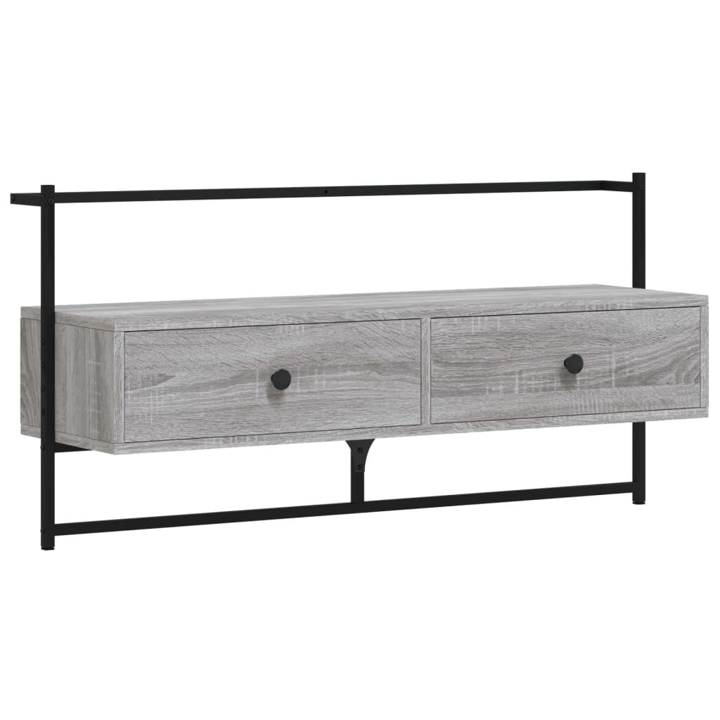 TV Wall Cabinet Gray Sonoma 100.5 x 30 x 51 cm Particleboard