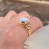 New Design  Rose Gold Round Glossy Rings Christmas Gift Hollow Flower Women Jewelry Ethnic Wedding Ring Fashion