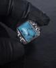 Josilver Sprout Square Ring (Turquoise)