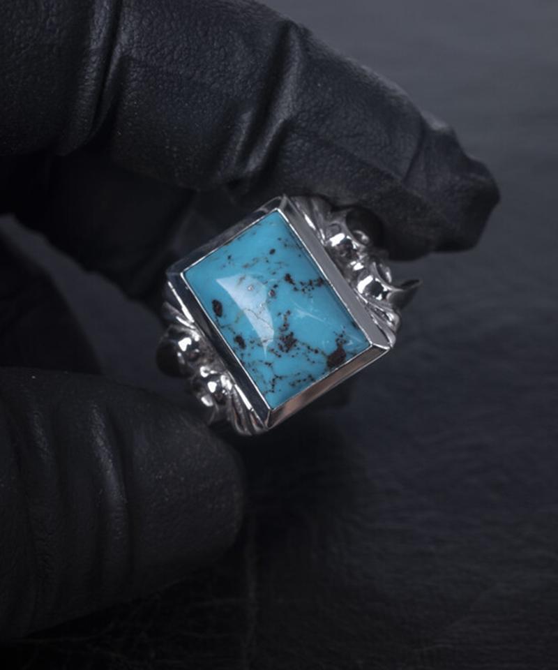 Josilver Sprout Square Ring (Turquoise)