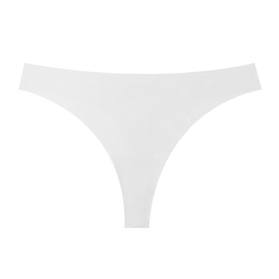 

Seamless Women Thongs Low Waist No Show Ladies Workout Underwear Sexy Stretch Soft Breathable Panties S білий