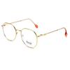 Anti-Blue Flat Glasses Women'S Fashion Retro Metal Glasses Large Frame Can Be Equipped With Myopia Glasses Frame