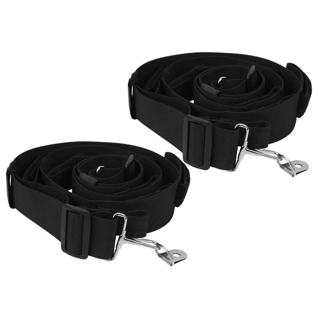2Pcs Adjustable Vehicle Mounted Fishing Rod Rack Fixed Belt Hook and Loop 7?Hole Polyester