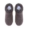 Fluffy Winter Ankle Socks Women Fuzzy Slipper Socks with Grips Plush Warm Non-slip Low Cut Socks for Home Lounging