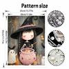 Halloween witch pearl painting art full pearl handmade diy home decorations