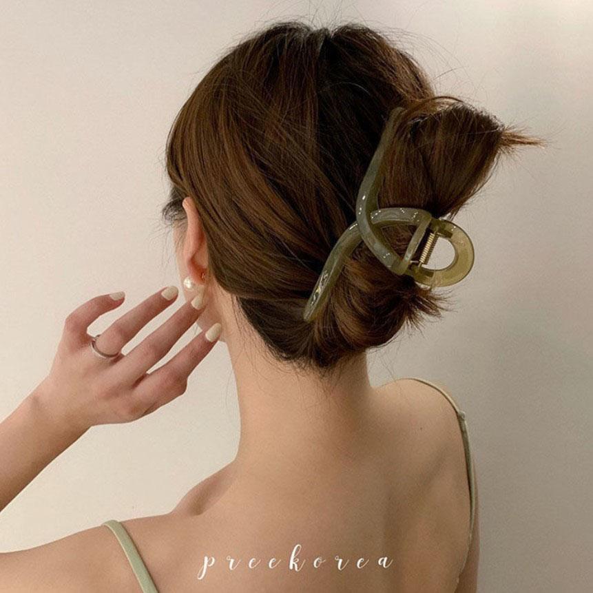 

Модные акриловые желейные простые большие заколки для волос для женщин, дамские заколки для волос, аксессуары для волос, крабовые зажимы для ванны, головные уборы 11cm зелёный