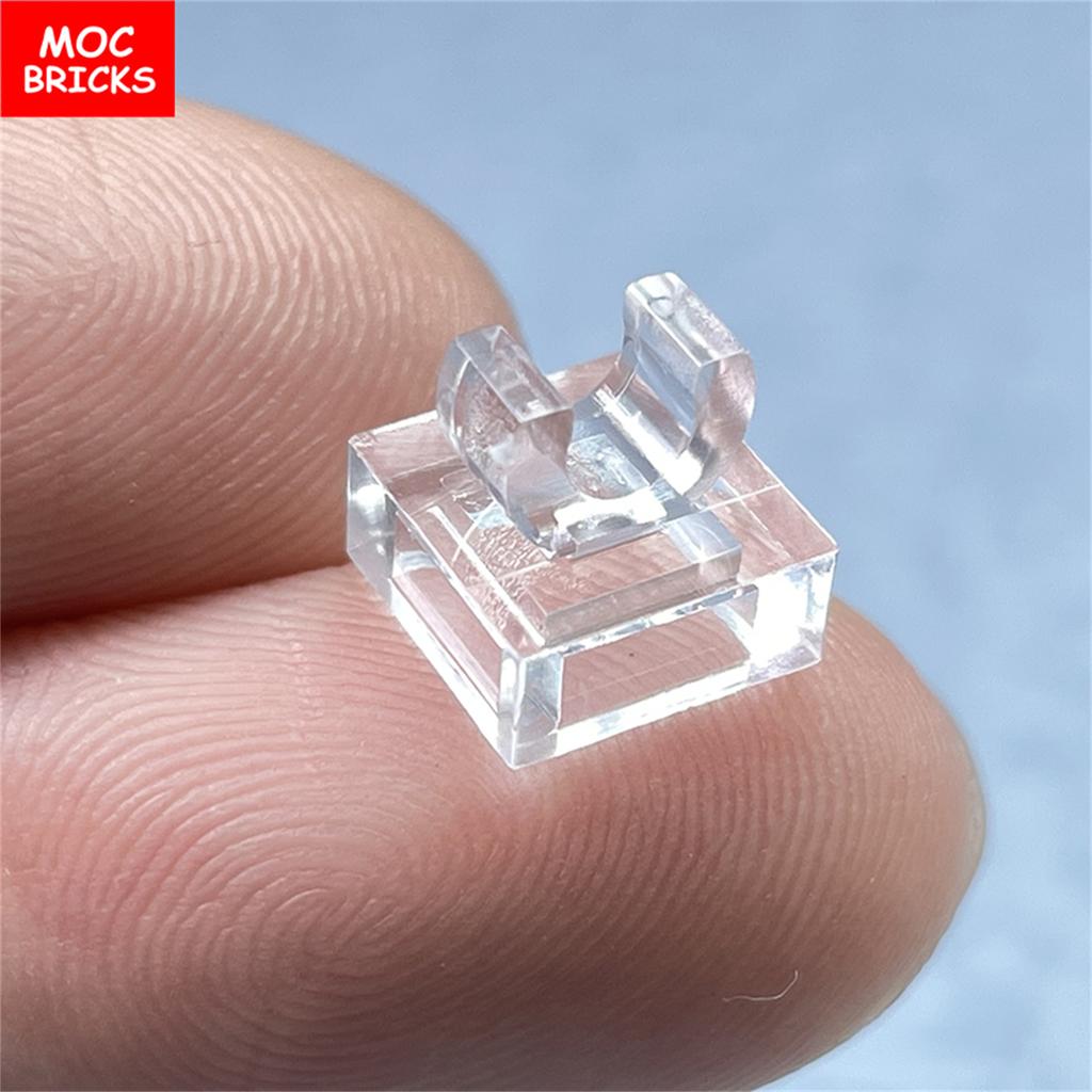 50pcs/lot MOC Bricks Transparent Clear Plate Block 1x1 1x2 1x4 1x6 02426 4070 Educational Building Blocks Kids Toys