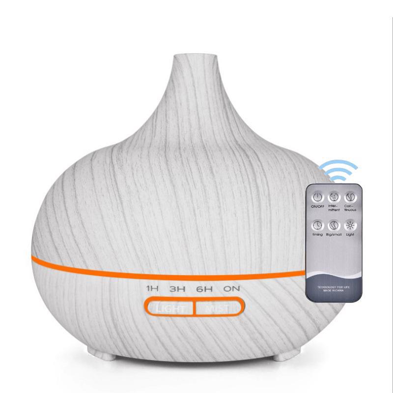 "Smart Wood Grain Aromatherapy Humidifier & Air Purifier for Home and Bedroom"