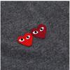 Comme Des Gar Ons Play Double Red Heart V Neck Cardigan Ax N058 051