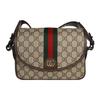 Ophidia Canvas With Leather Trim Crossbody Bag, Shoulder Bag Women's Beige & Ebony 722117-FAAX3-9789