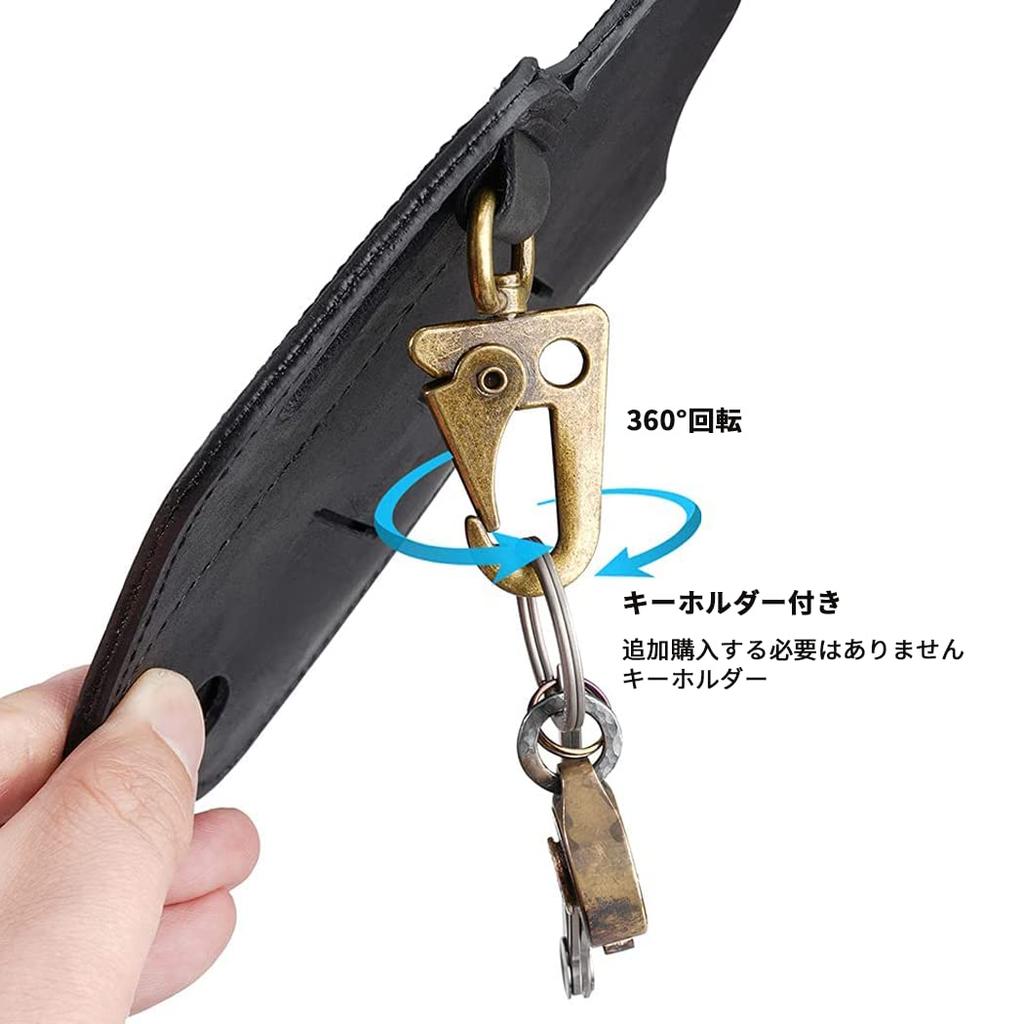 VIPERADE PJ20 Phone Universal Leather Phone Holster with Large Cell Phone Holster with Belt Leather Belt Phone Holster for Men Holster, Keychain,