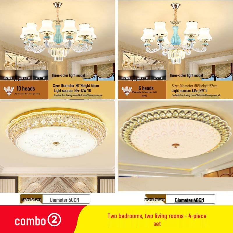 New 2024 European Crystal Chandelier for Living Room and Master Bedroom Luxury Lighting.