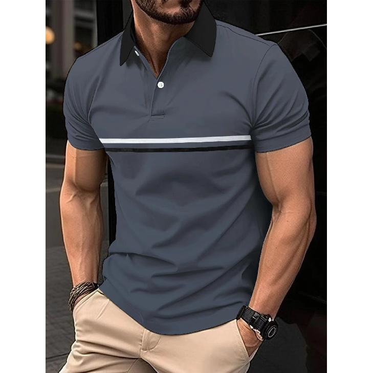 Summer New Quick Drying Lapel Polo Shirt With Button Pocket For Men'S Sports Polo Shirt Fitness And Casual Slim Fit Daily Work Shirt