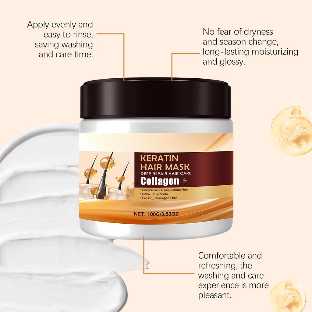 Caring Hair Mask Is Gentle, Caring, Repairing, Drying, Repairing, Moisturizing, And Suitable For Various Hair Types100g