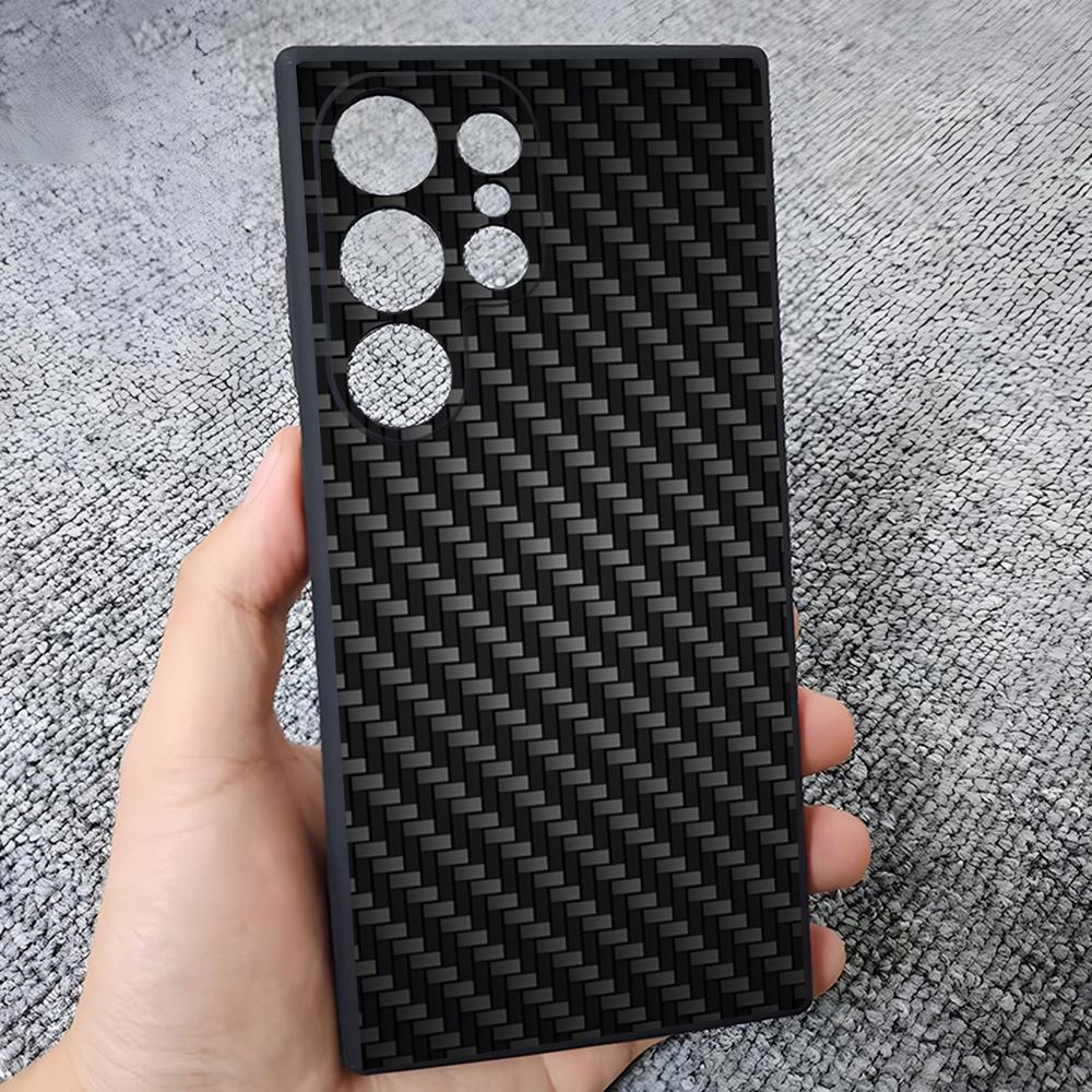 New Real Forged Carbon Fiber Phone Case For Samsung S25 Edge S24 S23 S22 S21 S20 Ultra Plus Fe Galaxy A54 A53 A34 Cover