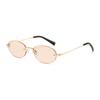 Frameless oval sunglasses for women, new small frame imperial sister style metal glasses, hot-selling fashion sunglasses