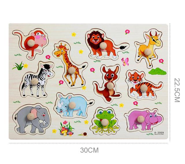 Wooden Baby Grab Board Animal Insects Montessori Puzzle Early Education Toys Originality Shape Pairing Mushroom Nail Puzzle TMZ